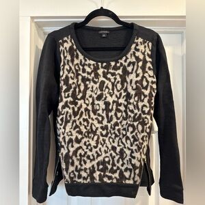 Ann Taylor Black, Brown, Cream Leopard Sweater